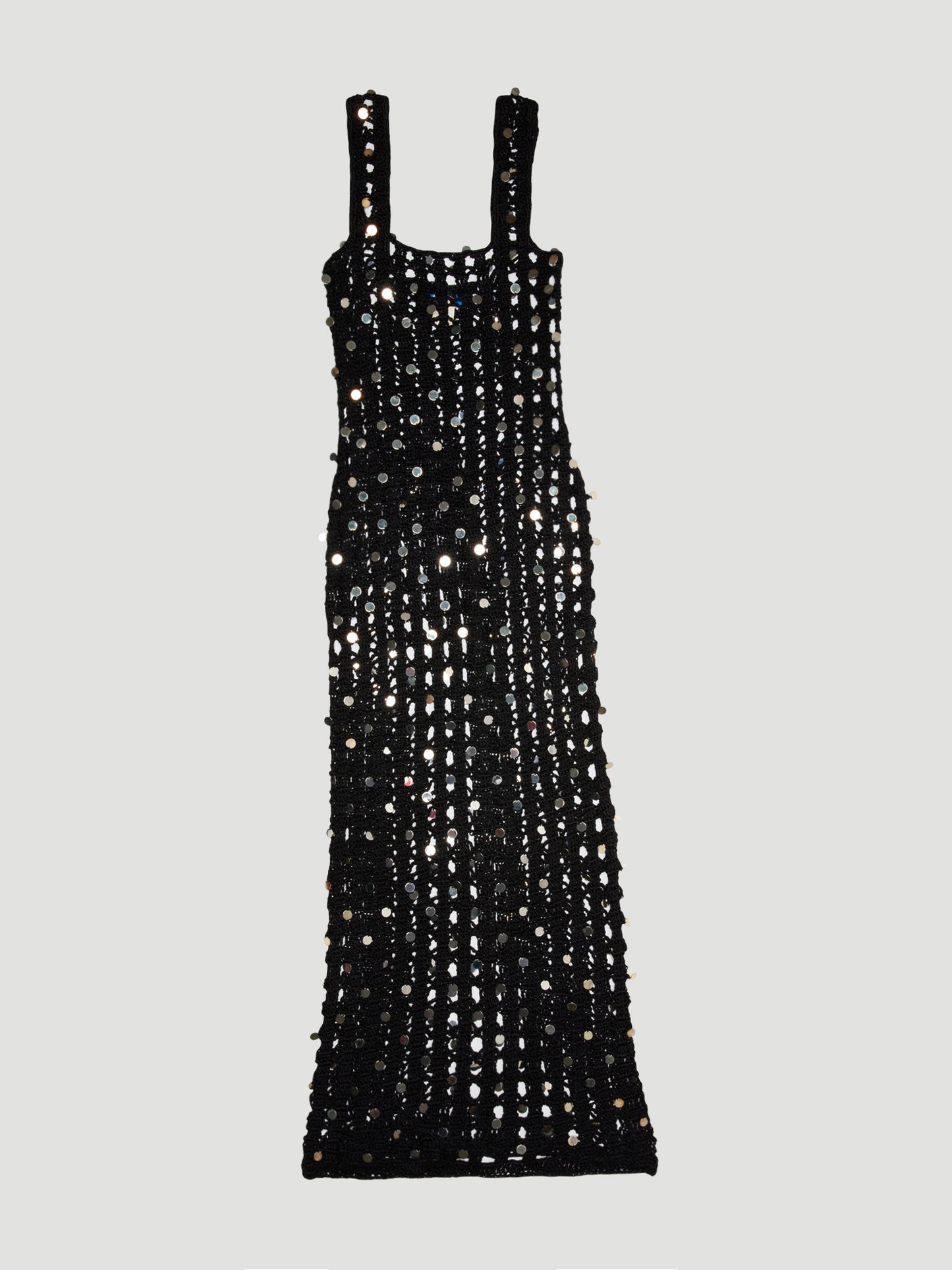 Calle Del Mar Embellished Crochet Dress Black