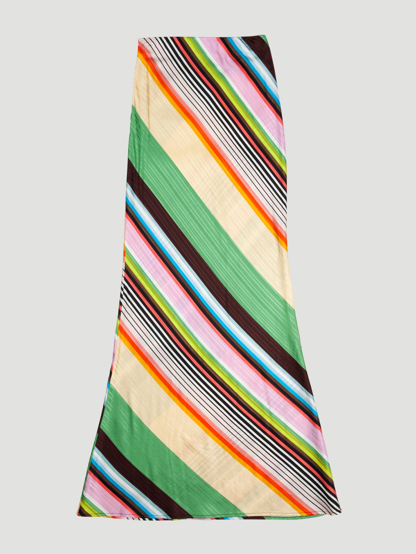 Christopher John Rogers Casette Striped Satin-Jacquard Maxi Skirt