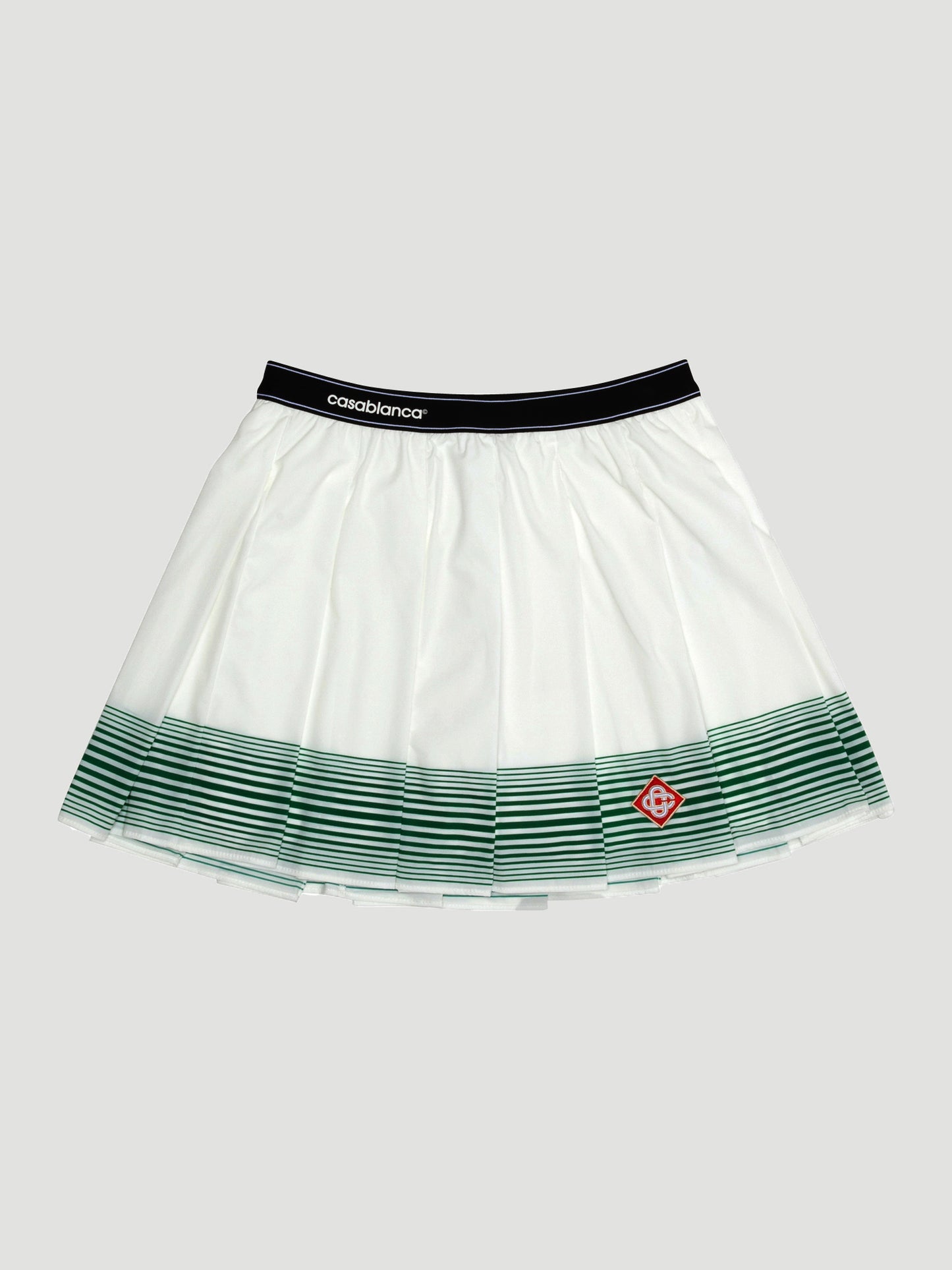 Casablanca Striped Pleated Skirt