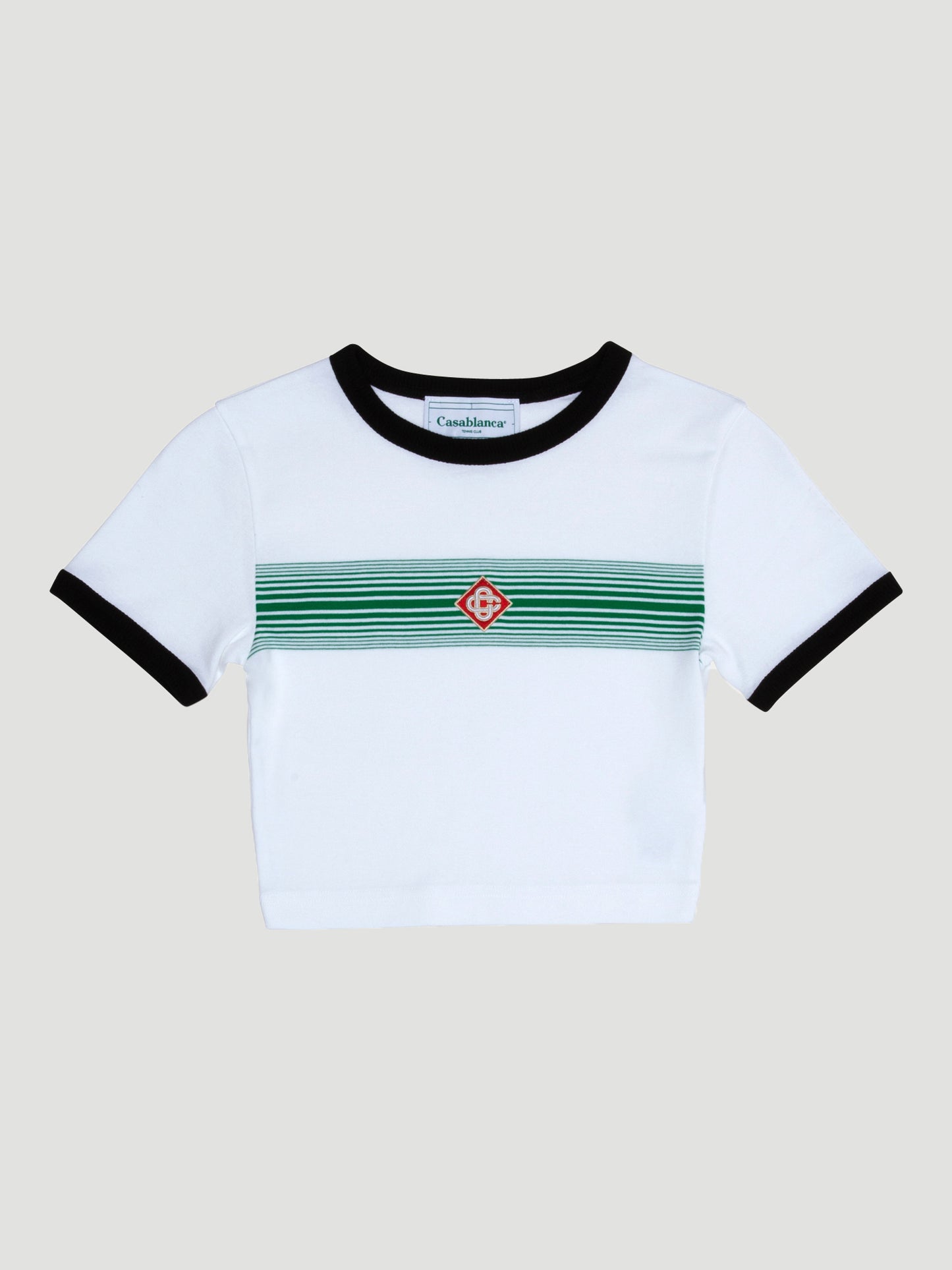 Casablanca Logo Stripe Ringer T-Shirt