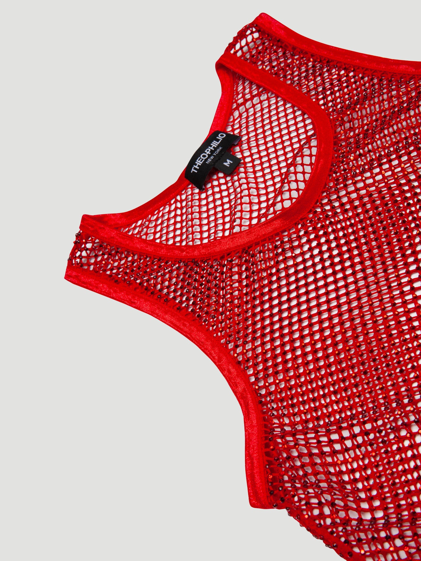 Theophilio Crystal Fishnet Tank