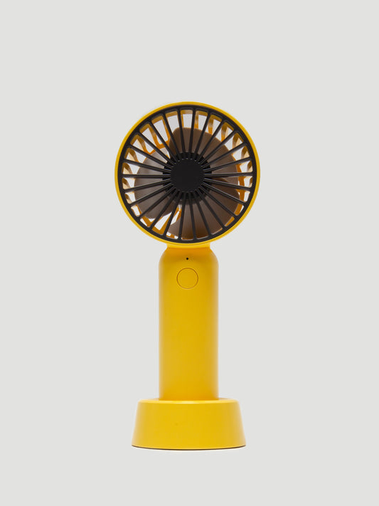 Palm Heights Handheld Fan, Yellow