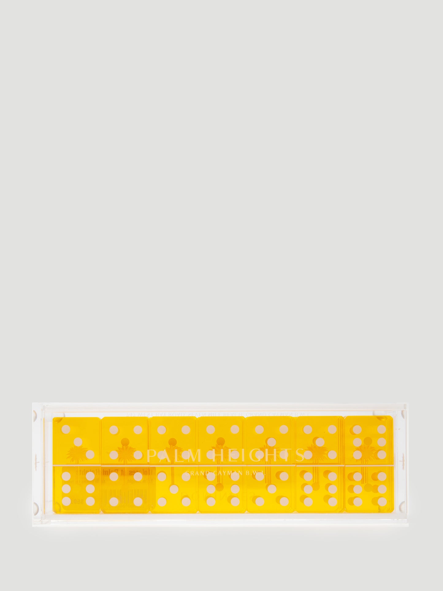 Palm Heights Acrylic Domino Set, Yellow