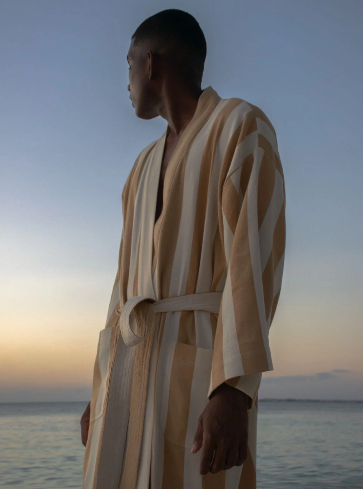 Marrakshi Life x Palm Heights Sand Stripe Robe