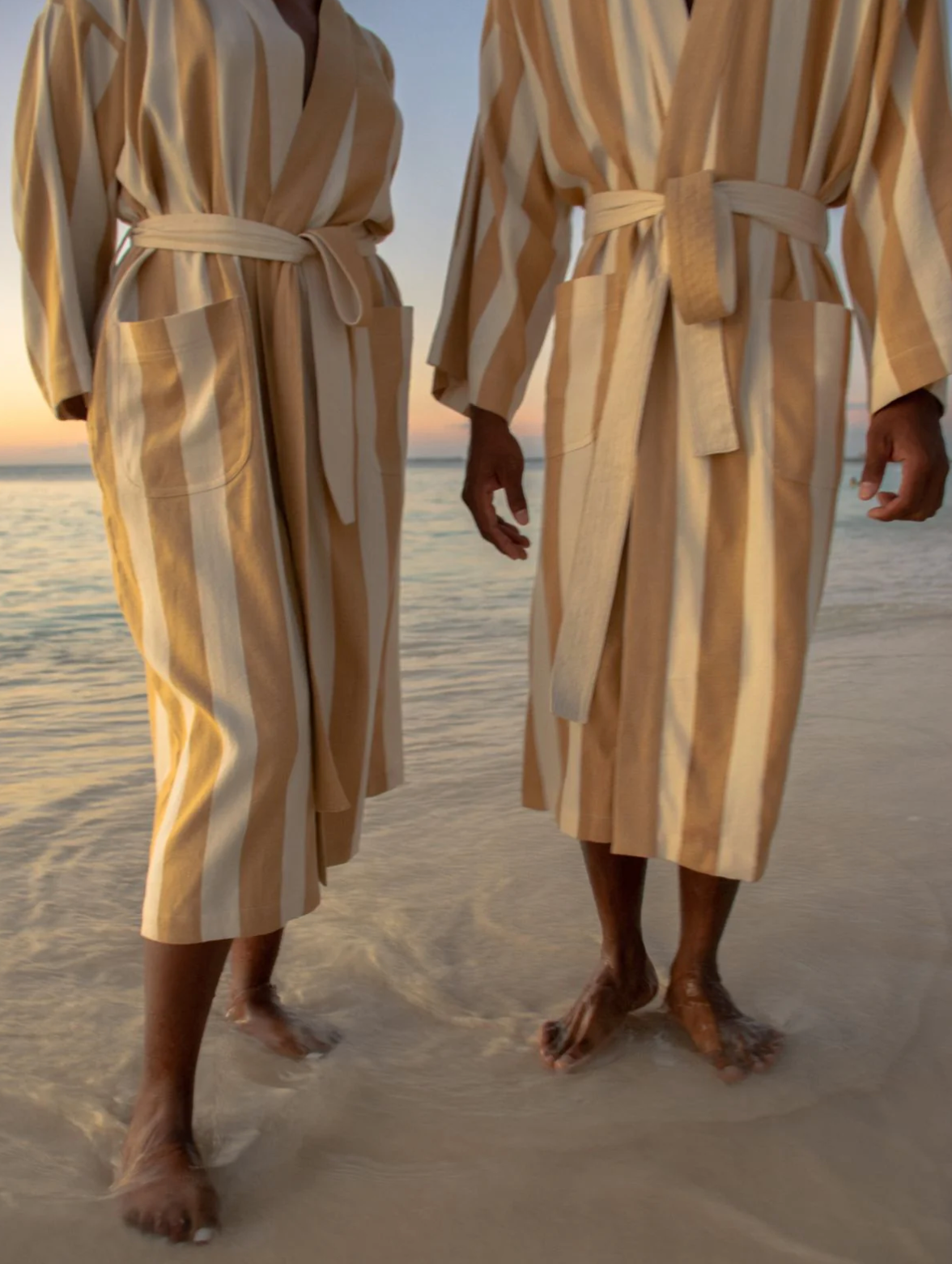 Marrakshi Life x Palm Heights Sand Stripe Robe