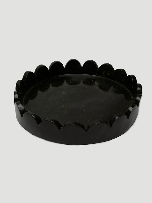 Alessandra Williams Canopy Serving Plate Green, Leopard Stone