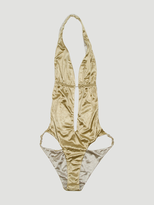 Isa Boulder Minimum Reversible Swimsuit In Gold